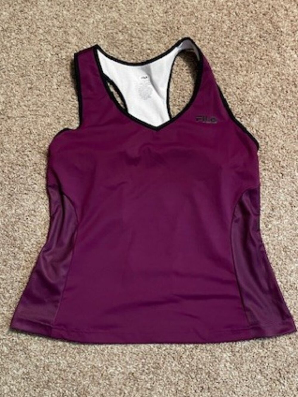 Purple FILA Tank with Built in Sports Bra - XL